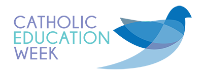 Catholic Education Week logo featuring a dove icon